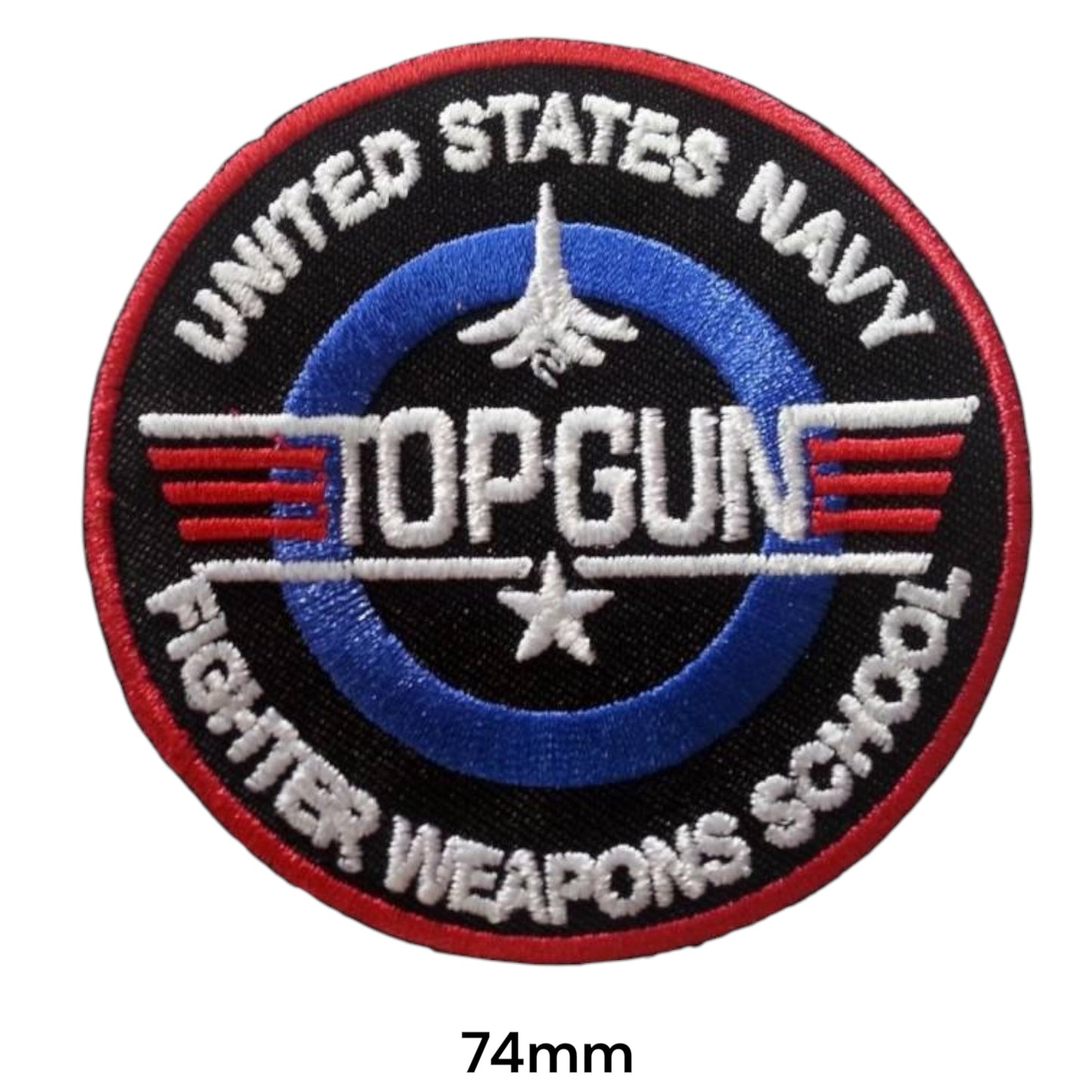 Top Gun Fighter Weapons School Embroidered Patch Iron-On Sew-On US Navy Movie Badge