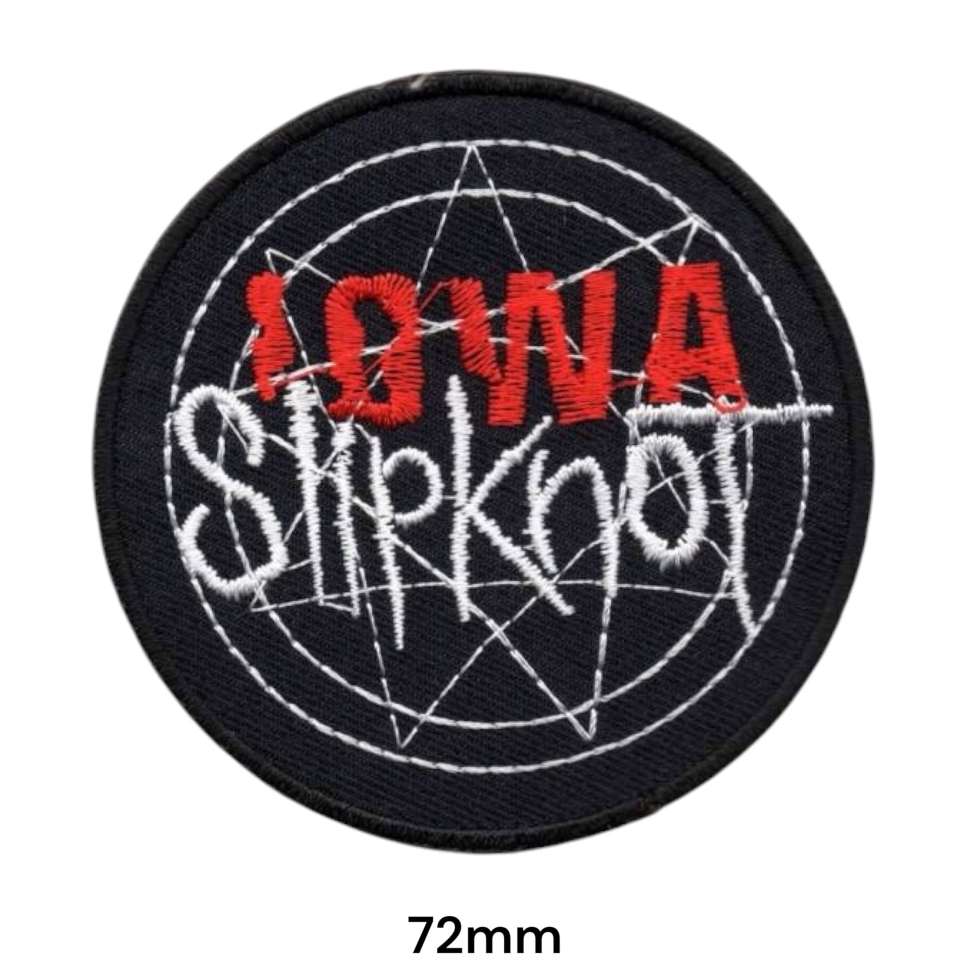 Slipknot Iowa Nonagram Round Embroidered Patch 72mm – Red, White & Black