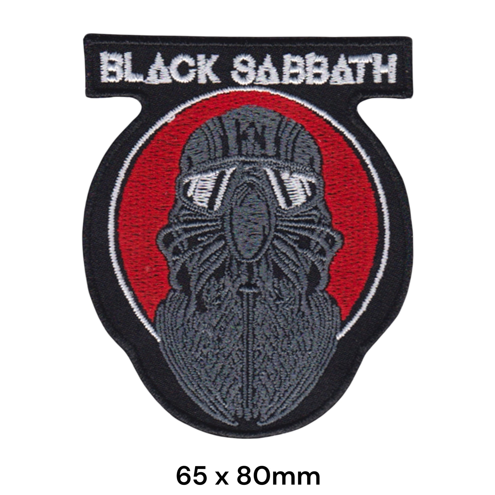 Black Sabbath The Priest Figure Die-Cut Embroidered Patch 65x80mm – Red, Grey & Black