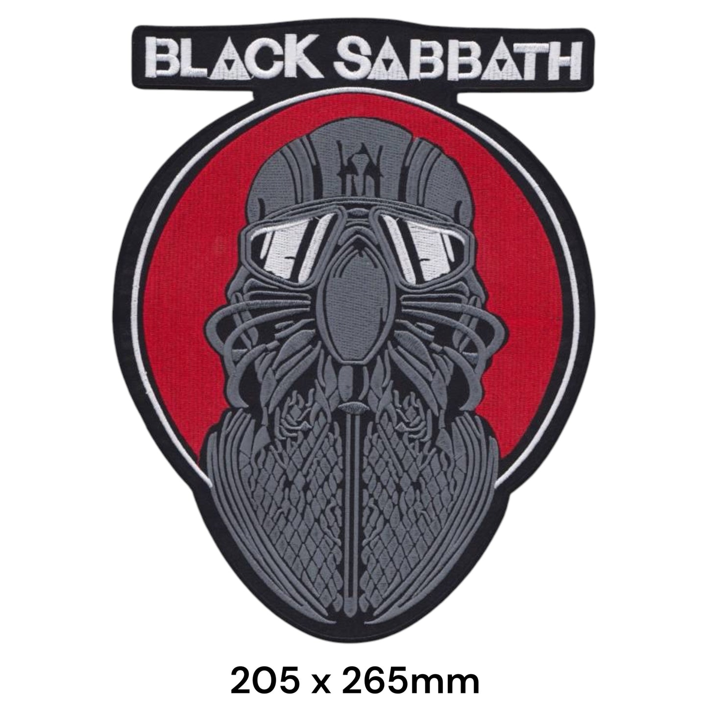 Black Sabbath The Priest Figure Large Back Patch 205x265mm – Red, Grey & Black
