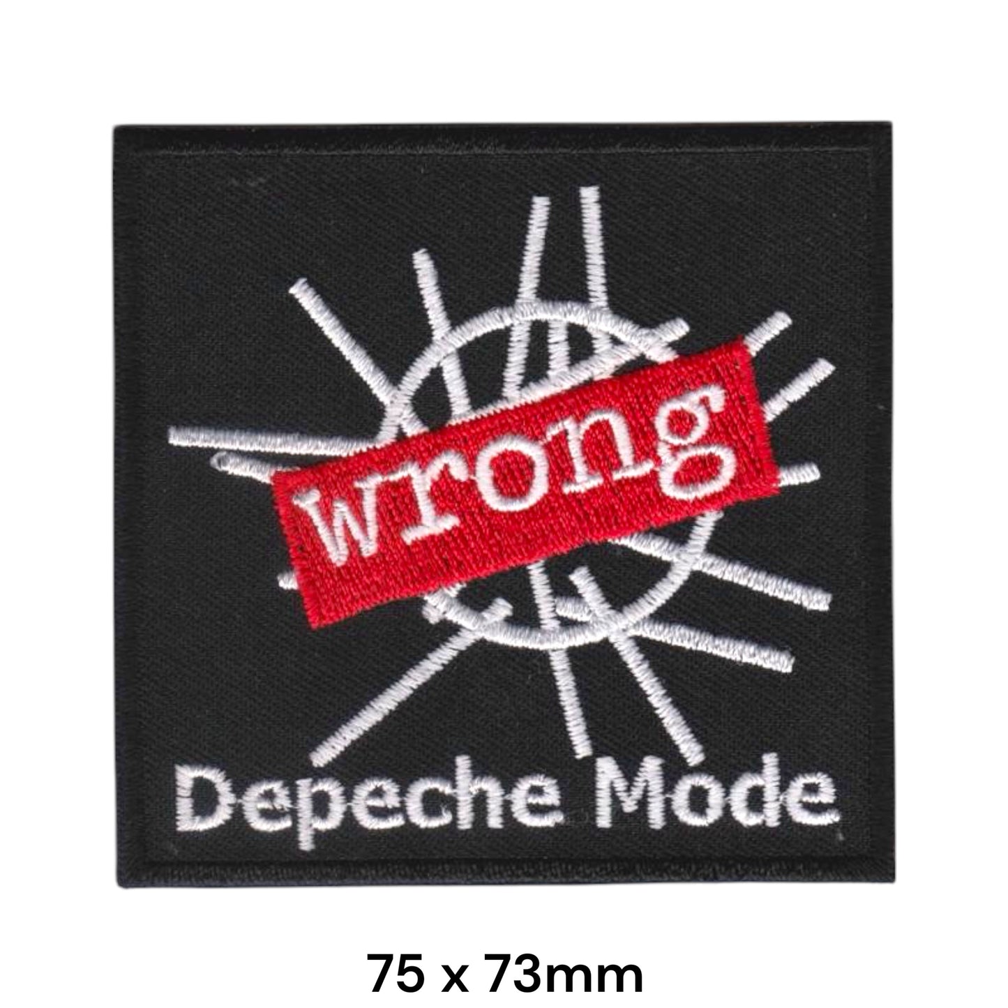 Depeche Mode Wrong Single Spider Web Square Embroidered Patch 75x73mm – Red, White & Black
