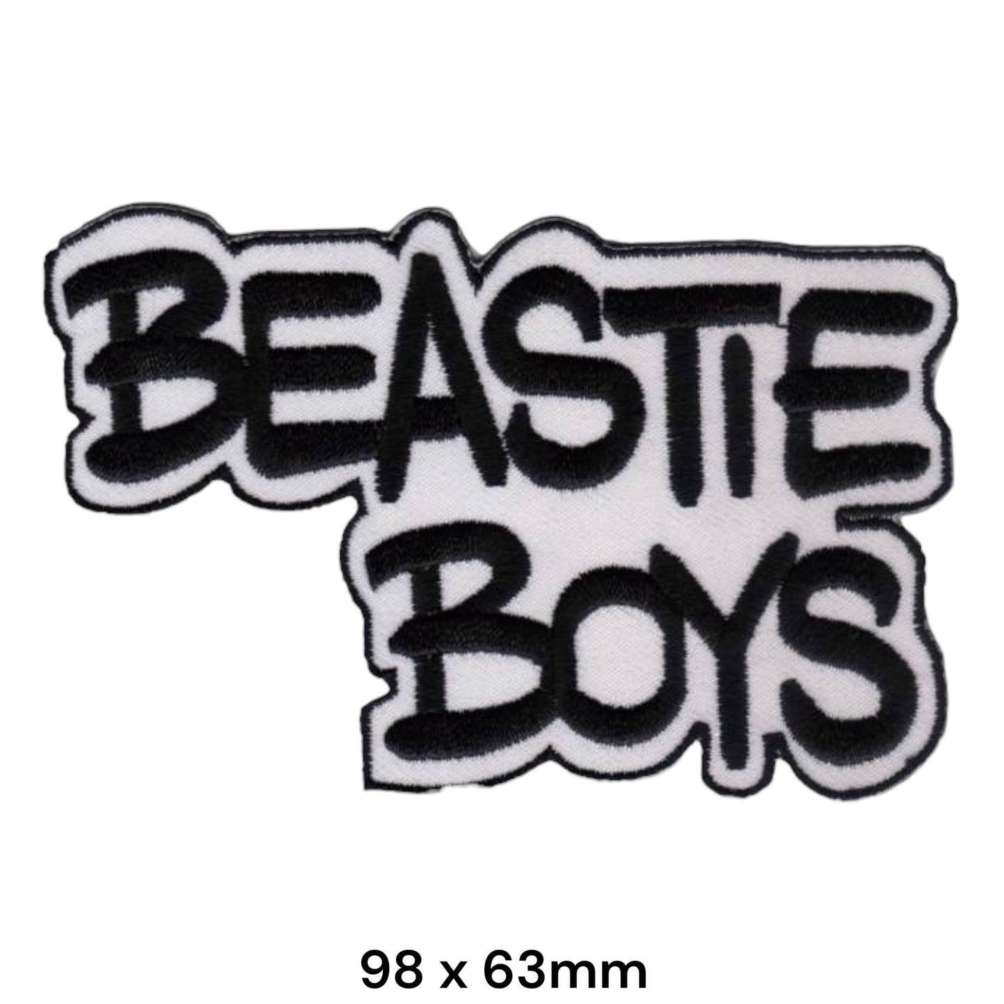 Beastie Boys Graffiti Logo Two-Line Die-Cut Embroidered Patch 98x63mm – Black & White