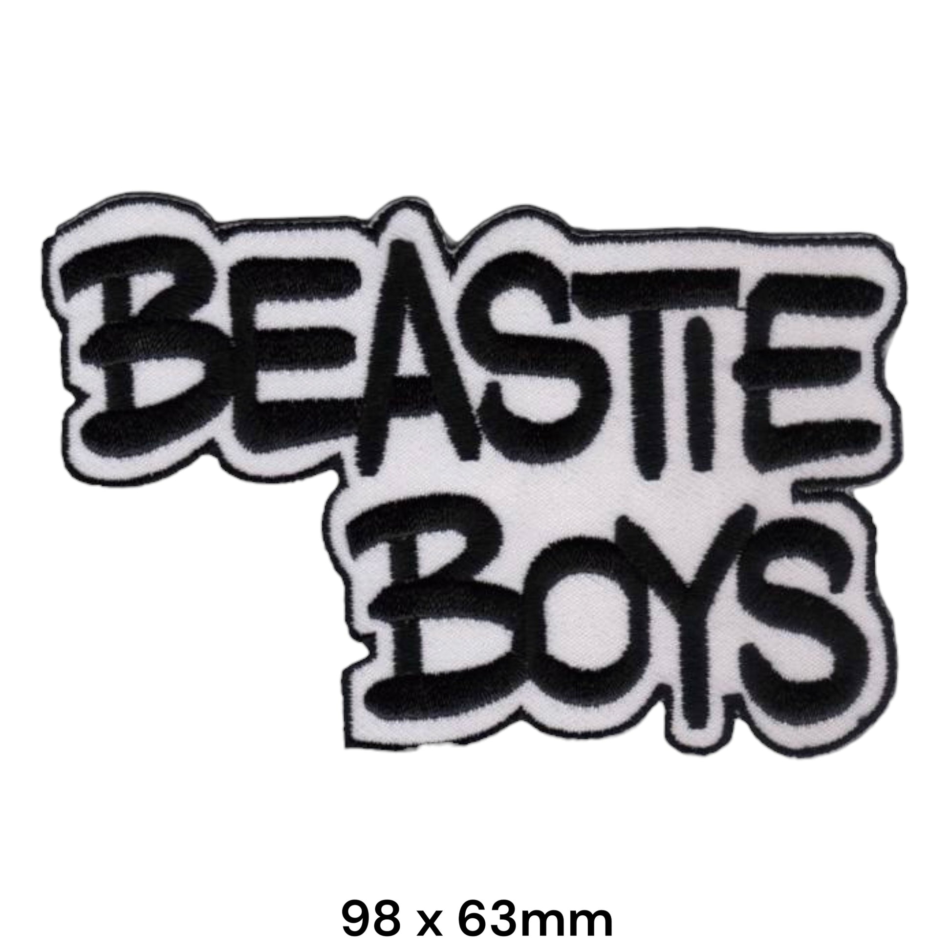 Beastie Boys Graffiti Logo Two-Line Die-Cut Embroidered Patch 98x63mm – Black & White