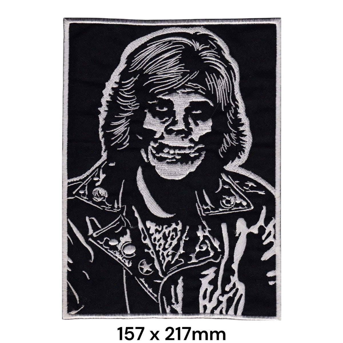 Misfits Glenn Danzig Portrait XXL Back Patch Silver White Black Embroidered 157x217mm