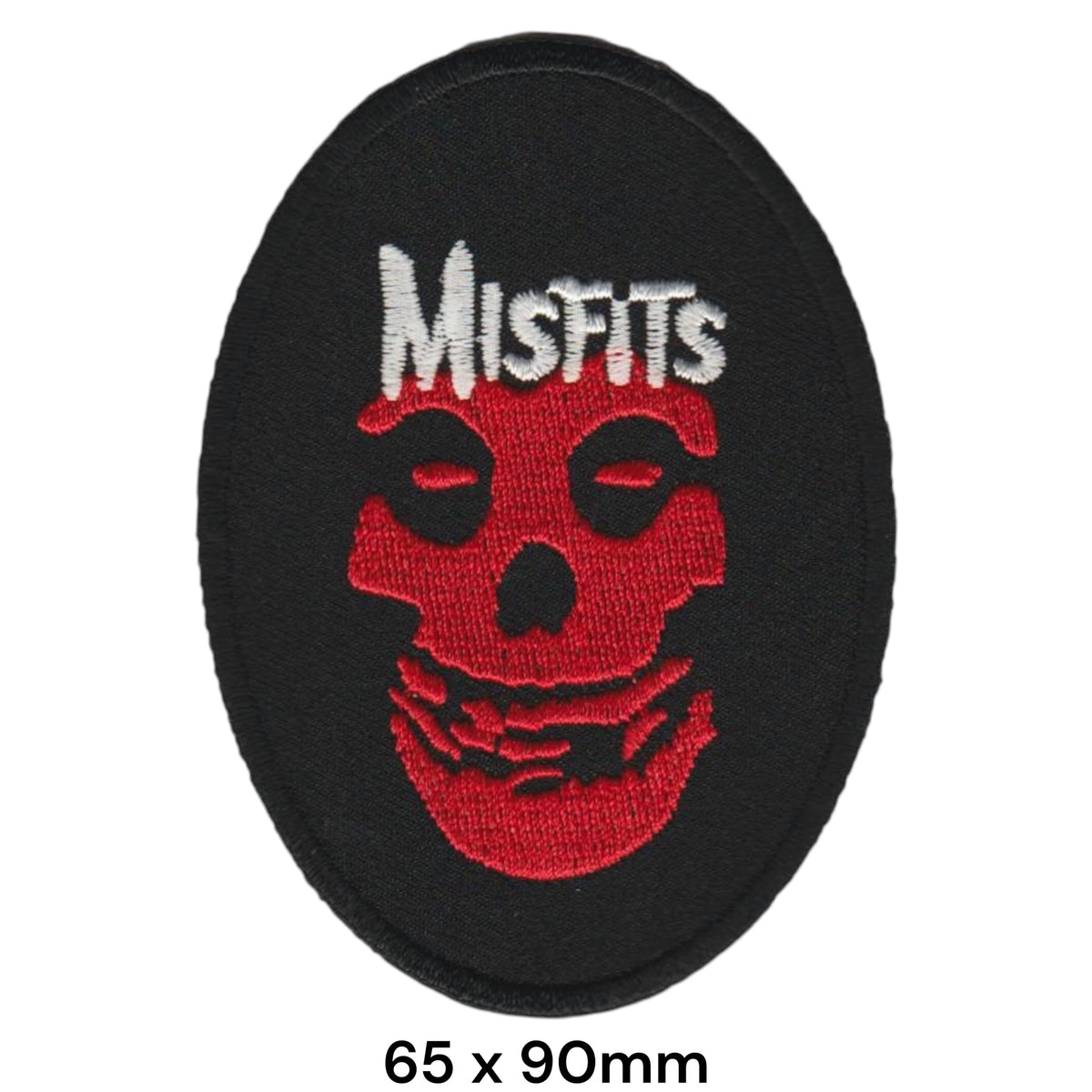 Misfits Crimson Ghost Red Skull Oval Embroidered Patch 65x90mm