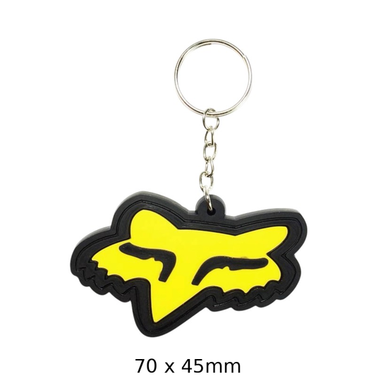 Fox Racing Logo Keychain - Durable Motorcycle Keyring