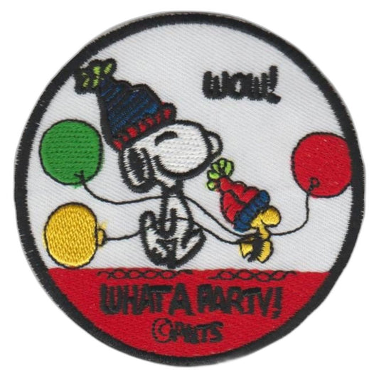 Snoopy Party Iron-On Patch - Embroidered Celebration Patch