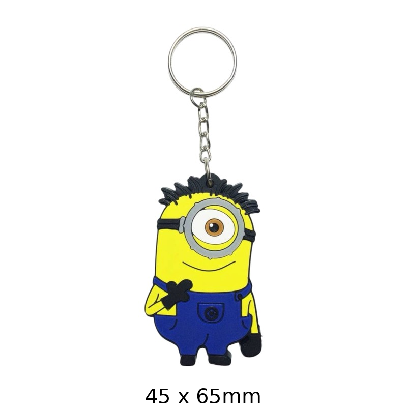 Minion Cartoon Keychain - Fun Character Keyring