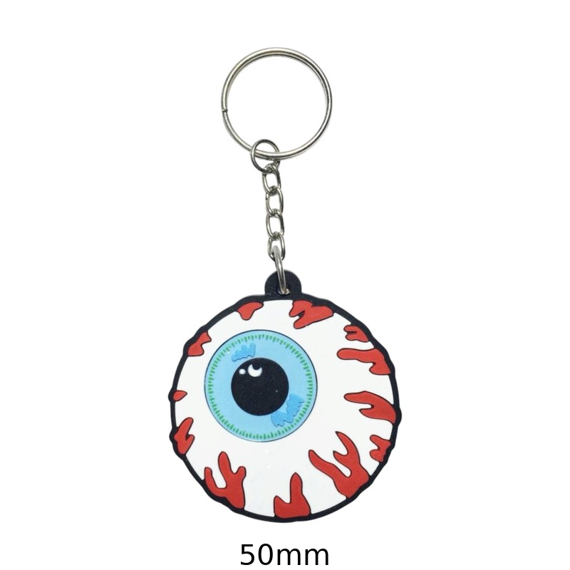 Eyeball Keychain with Red Veins | Fun Keyring Accessory