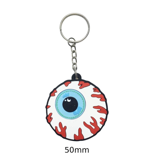 Eyeball Keychain with Red Veins | Fun Keyring Accessory