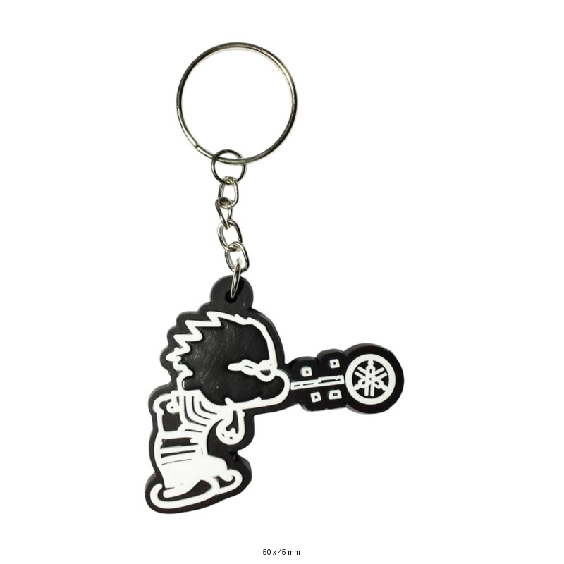 Yamaha Parody Keychain | Funny White Comic Motif for Bikers