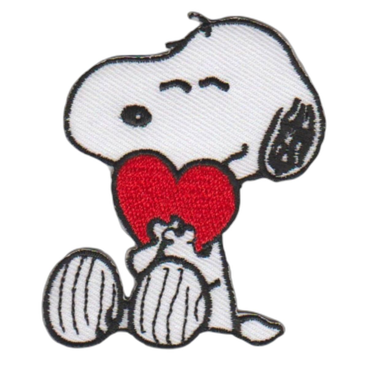 Snoopy Heart Iron-On Patch for Clothing, Bags & Jackets