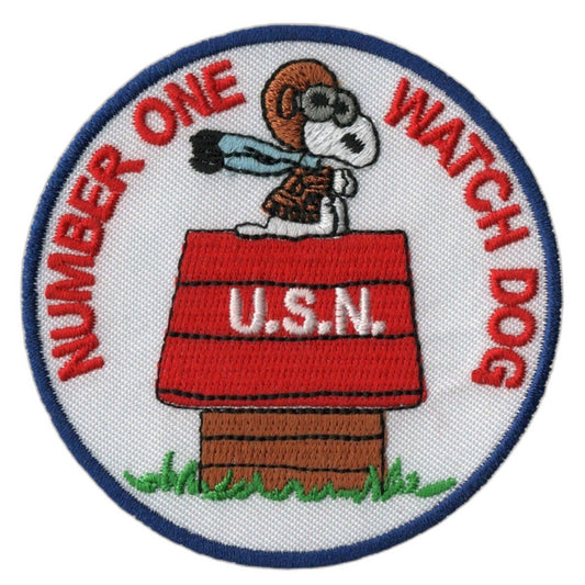 Snoopy Iron-On Patch - Number One Watch Dog Embroidered Patch