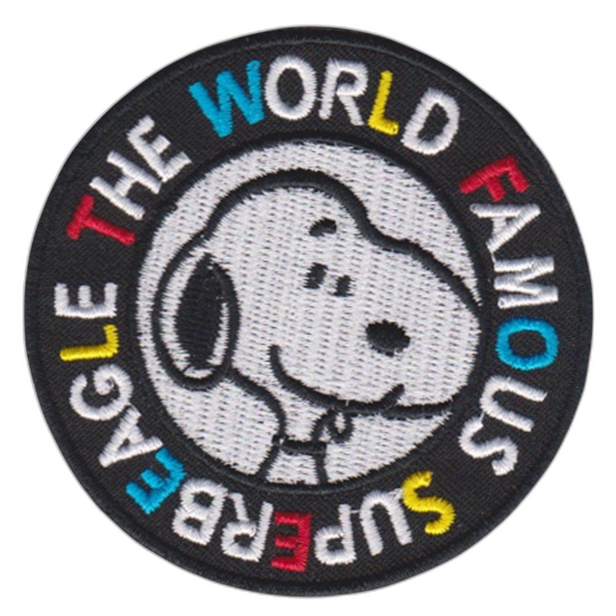 Snoopy Superbeagle Iron-On Patch, Round 75mm