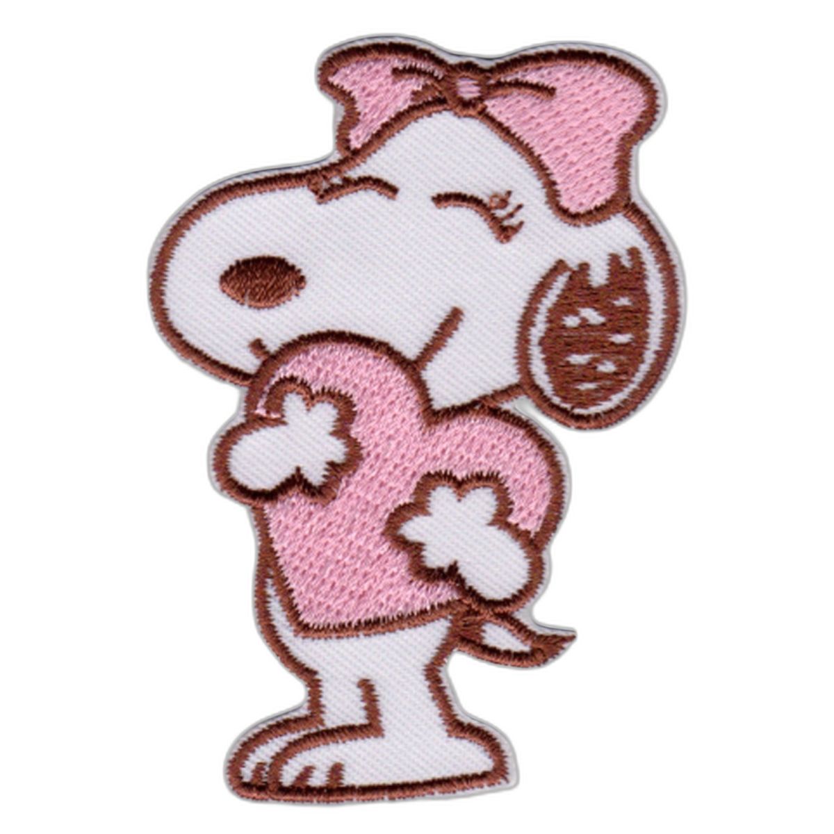 Snoopy Iron-On Patch - Cute Embroidered Patch with Heart