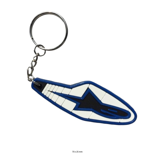 Alpinestars Logo Keychain - Durable Motorcycle Accessory