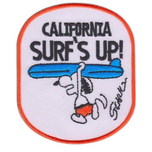 Snoopy Surf's Up Iron-On Embroidered Patch for Jackets and Bags