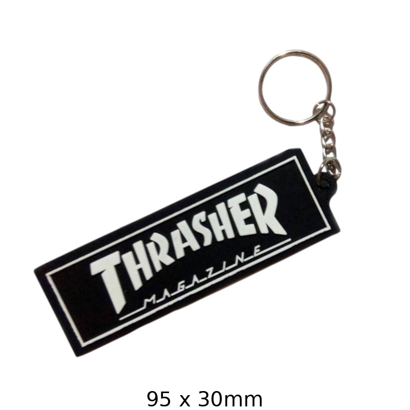 Thrasher Magazine Keychain - Skateboarding Keyring Accessory