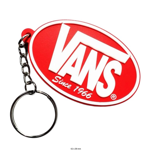 Vans Keychain Logo - Red Oval Keyring
