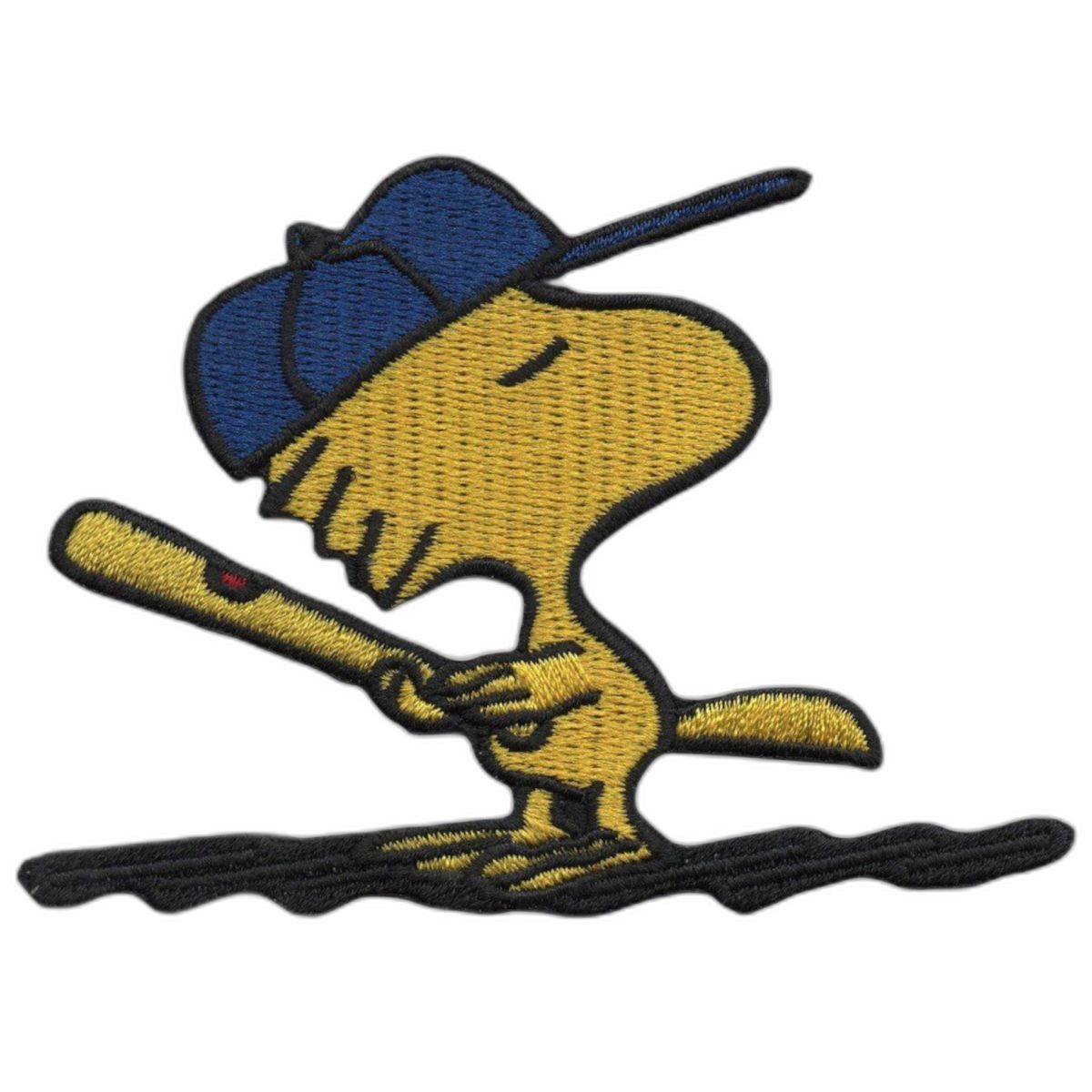 Woodstock Baseball Player Iron-On Patch | Peanuts Embroidered Patch
