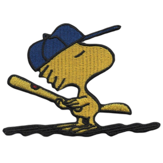 Woodstock Baseball Player Iron-On Patch | Peanuts Embroidered Patch