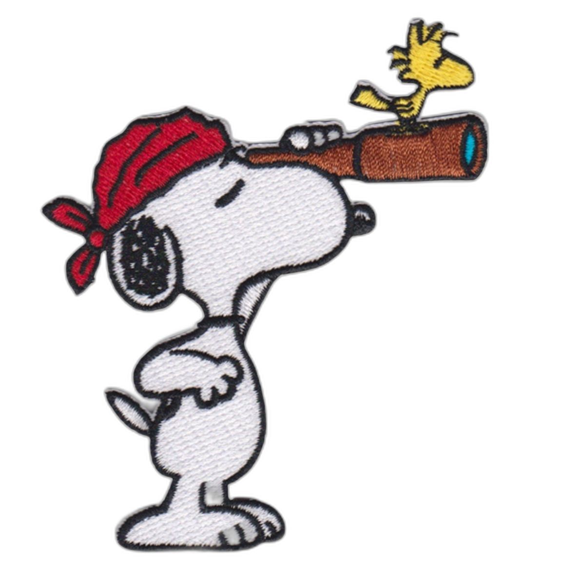 Snoopy and Woodstock Pirate Iron-On Patch | Embroidered Design