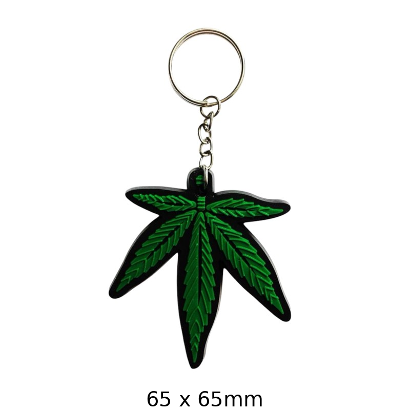Marijuana Leaf Keychain - Fun Keyring Accessory