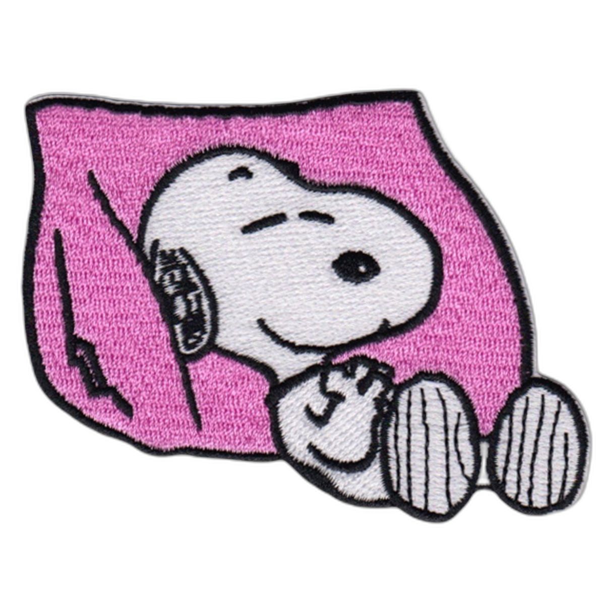 Snoopy Iron-On Patch - Sleeping Cartoon Dog 90x70mm