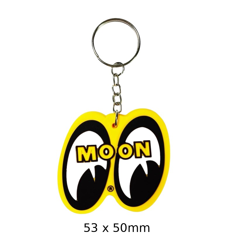 Moon Eyes Keychain - Iconic Yellow and Black Design
