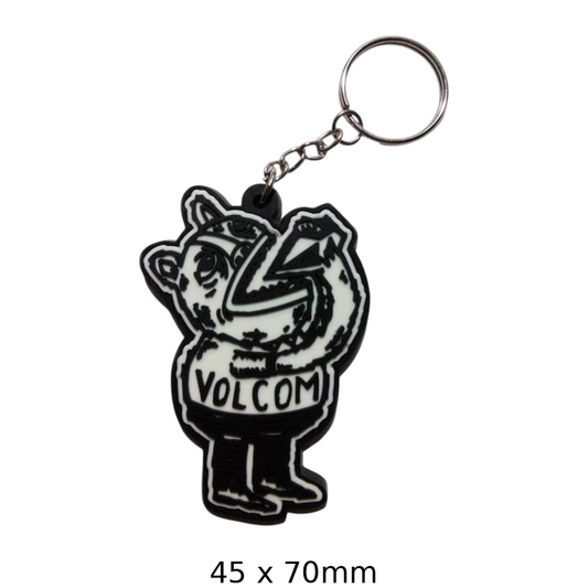 Volcom Cartoon Character Keychain - Unique Design
