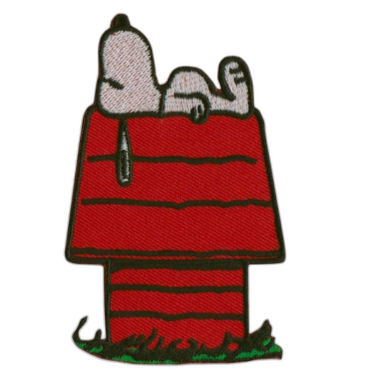 Snoopy Iron-On Patch Classic Doghouse Embroidered Design
