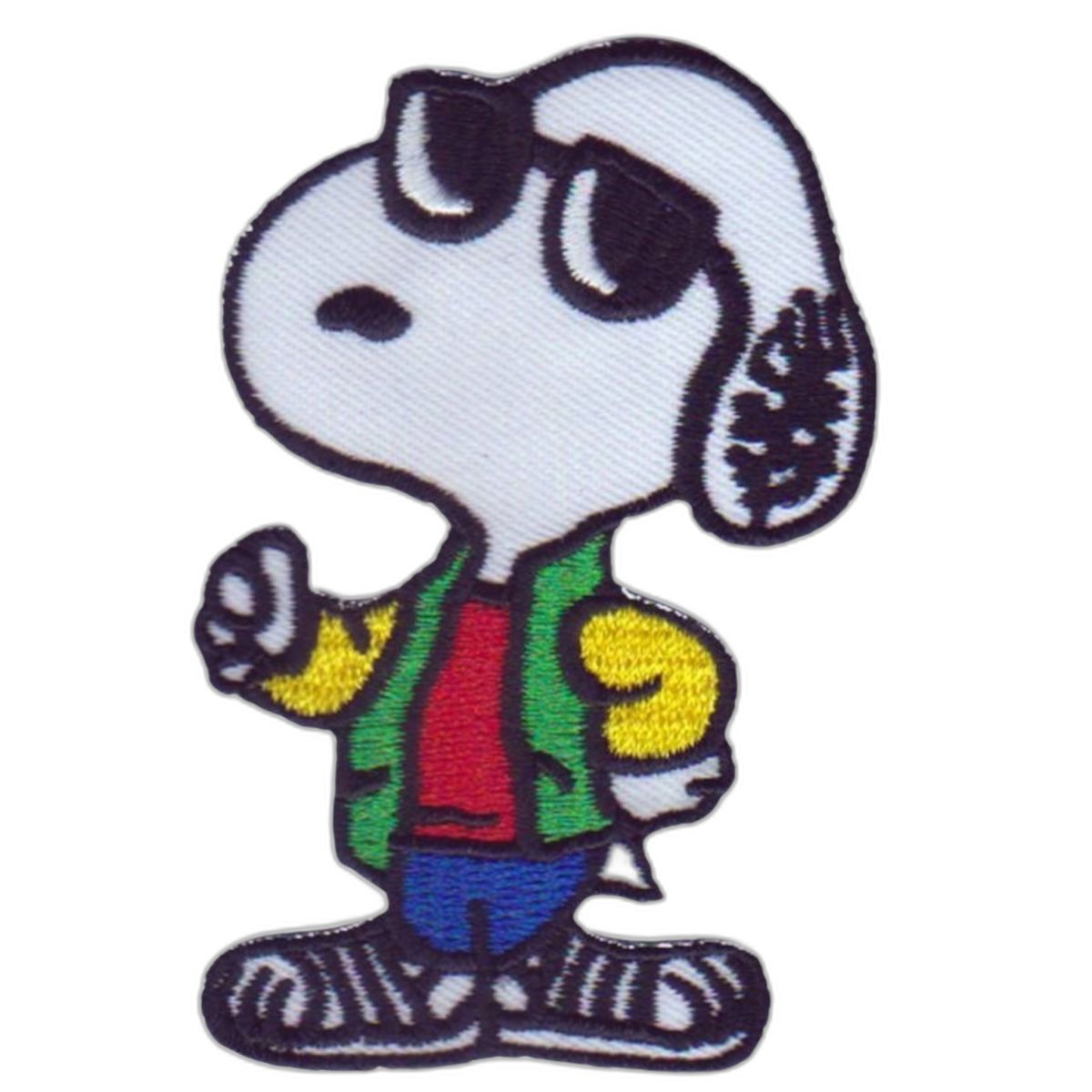 Snoopy Iron-On Patch with Sunglasses - Embroidered Cartoon Patch