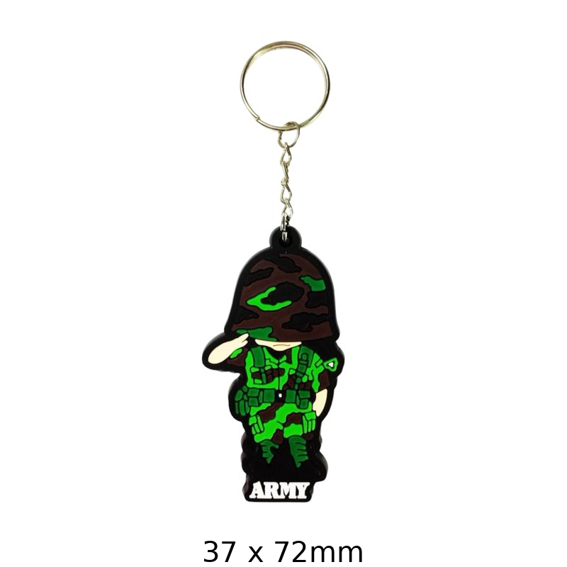 Army Soldier Keychain - Tactical Camouflage Design