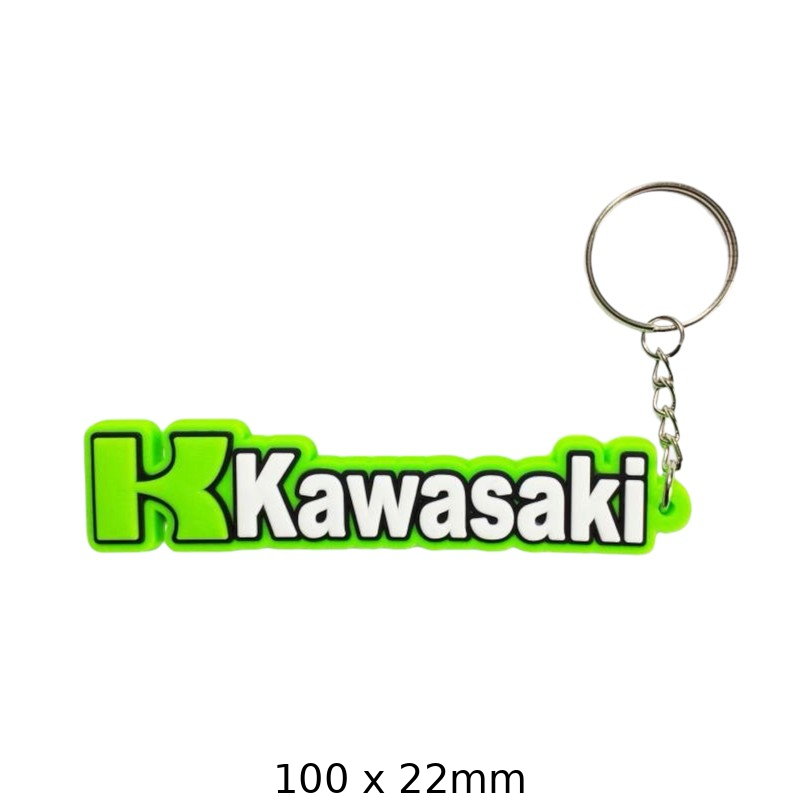 Kawasaki Keychain - Vibrant Green Motorcycle Keyring