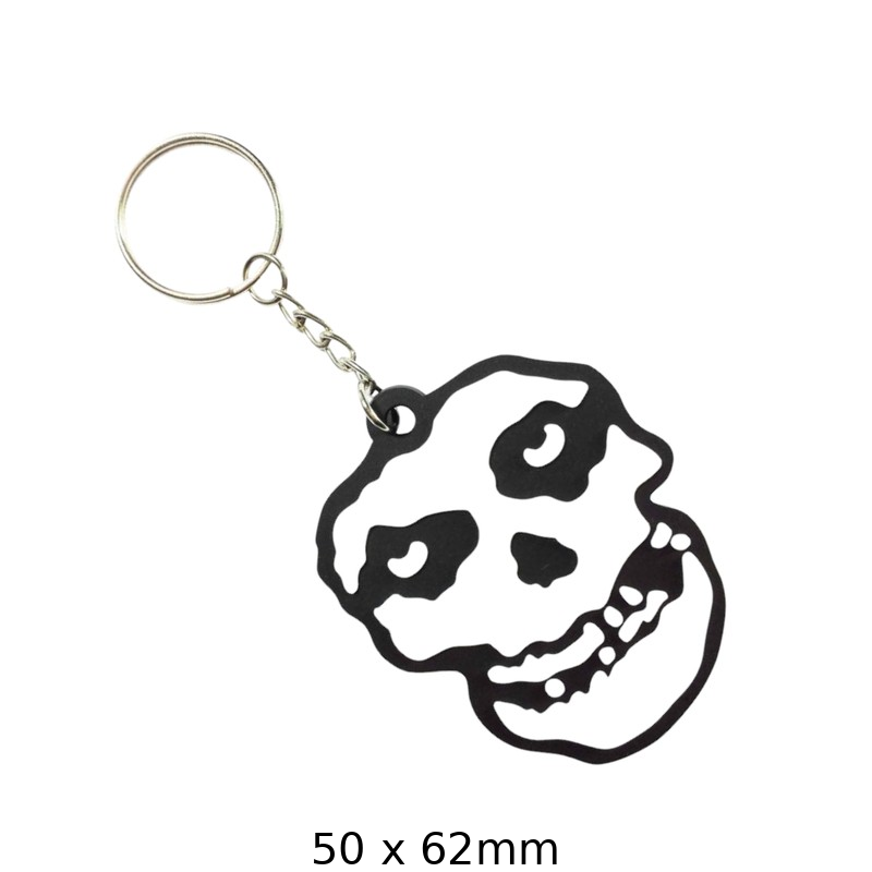 Misfits Fiend Skull Keychain - Punk Band Keyring Accessory