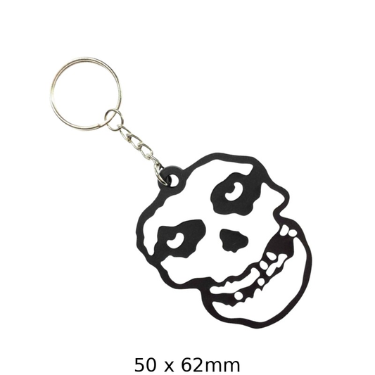 Misfits Fiend Skull Keychain - Punk Band Keyring Accessory