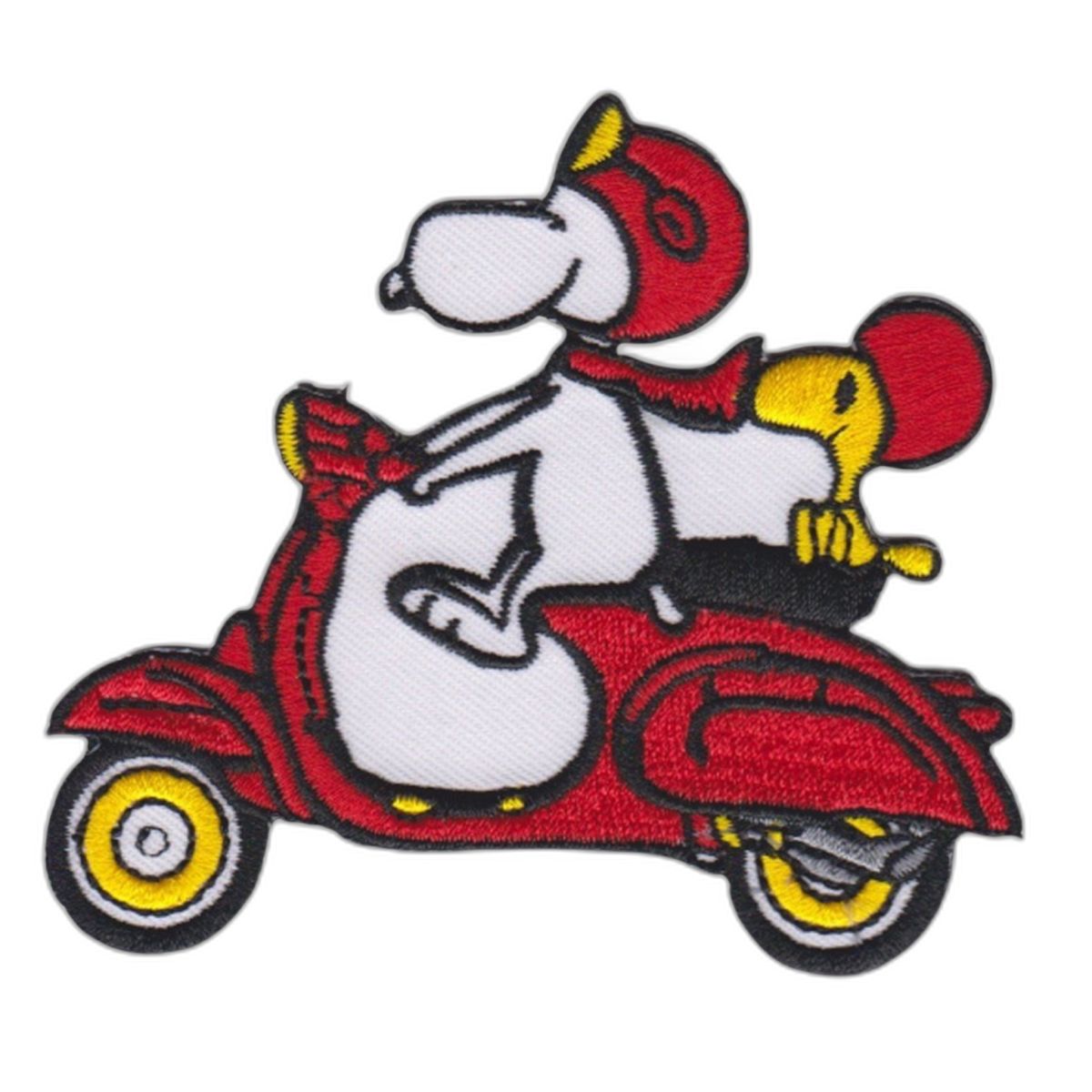 Snoopy and Woodstock Vespa Iron-On Embroidered Patch