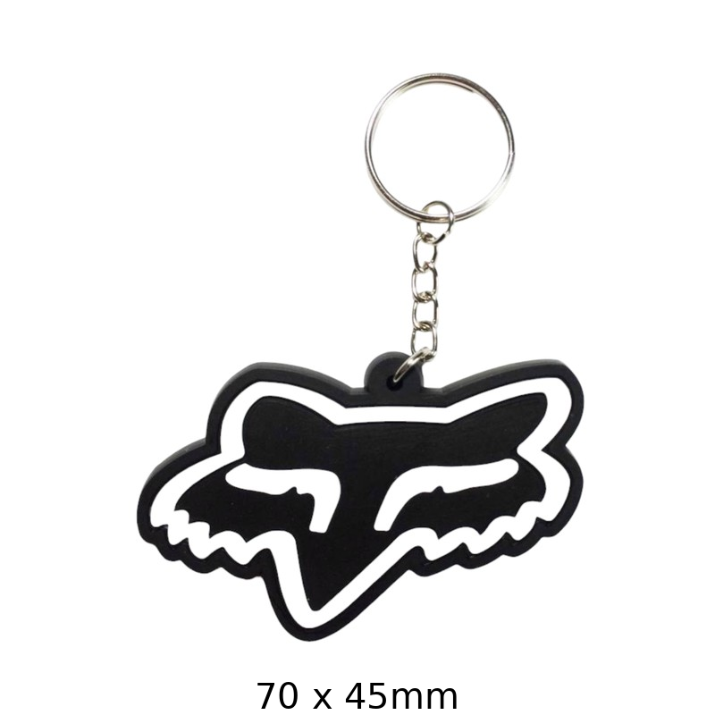 Fox Racing Logo Keychain - Durable Moto Accessory