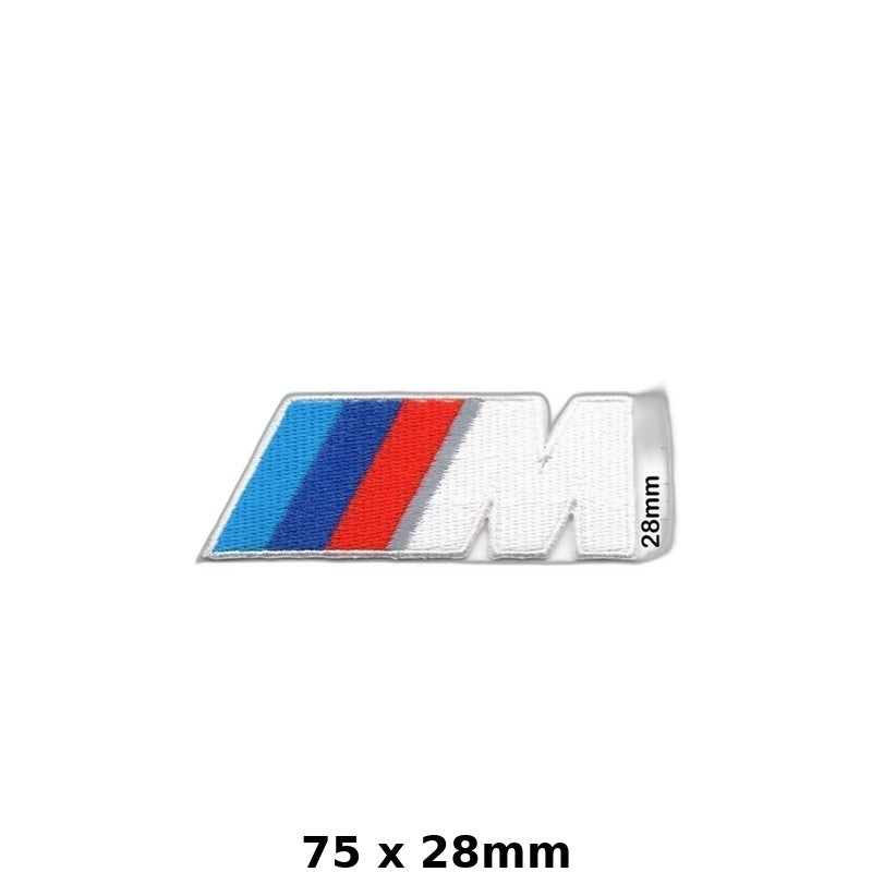BMW M Logo Embroidered Iron-on Patch 75x28mm
