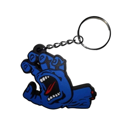 Santa Cruz Screaming Hand Keychain - Unique Skateboard Design