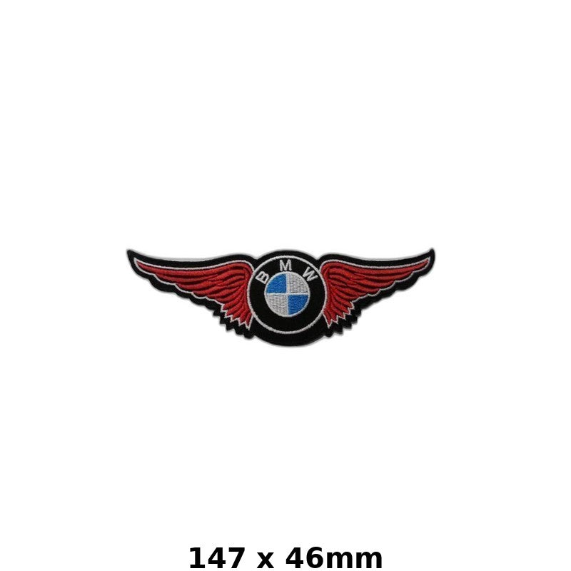 BMW Logo with Wings Iron-On Embroidered Patch