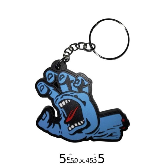 Santa Cruz Screaming Hand Keychain - Iconic Skateboard Design