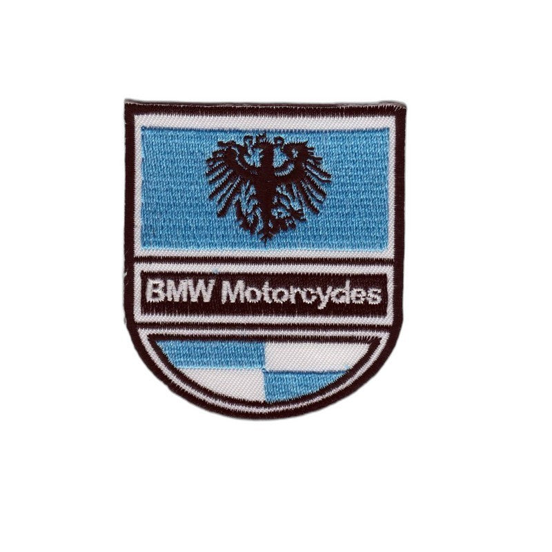 BMW Motorcycles Embroidered Iron-On Patch 66x74mm
