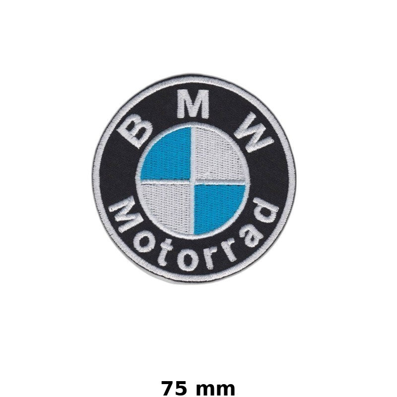 BMW Motorrad Logo Embroidered Iron-On Patch 75mm