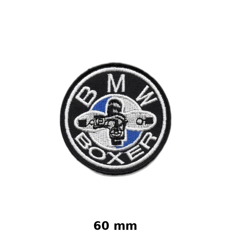 BMW Boxer Engine Embroidered Iron-On Patch 60mm