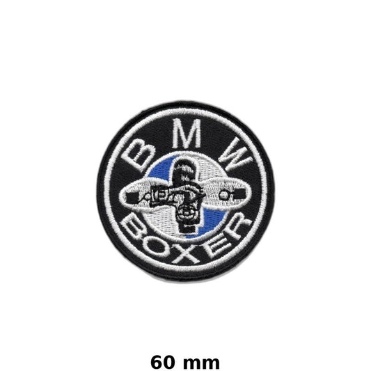 BMW Boxer Engine Embroidered Iron-On Patch 60mm