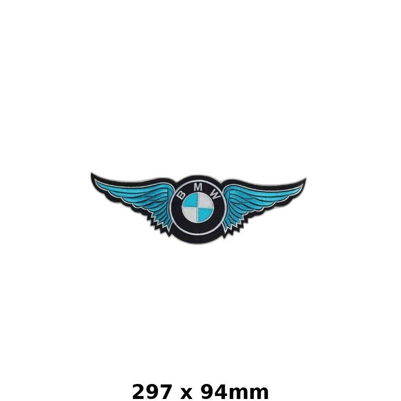 BMW Wings Iron-On Patch Big - Embroidered BMW Logo