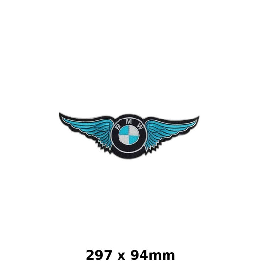 BMW Wings Iron-On Patch Big - Embroidered BMW Logo