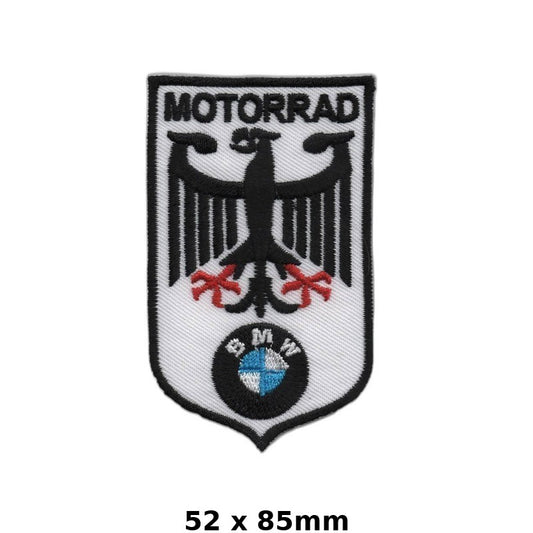 BMW Motorrad Eagle Iron-On Patch, Embroidered Motorcycle Patch